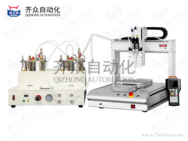 气动式双液桶装胶专用三轴全自动点胶机